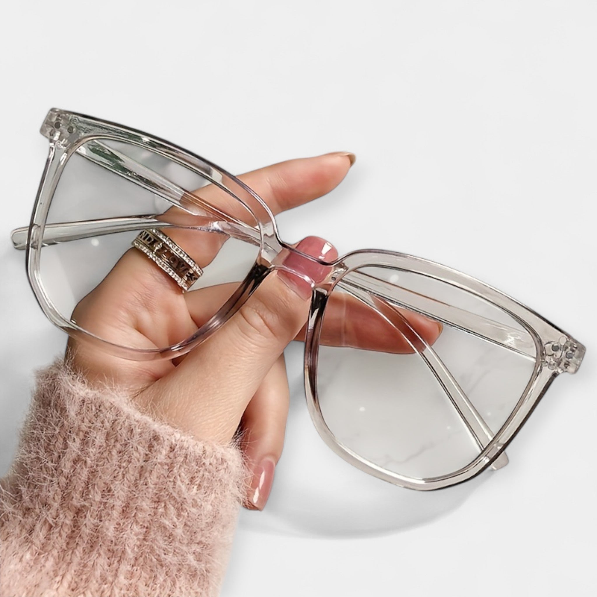 Sinise valguse kaitsega ruudukujulised prillid