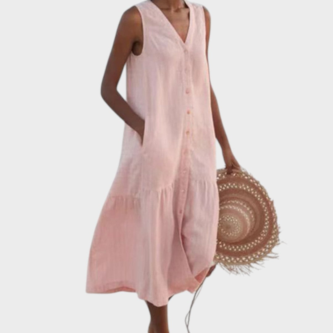 Vita - Elegantne ja Mugav V-kaelusega Kleit