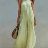 LIVIA | Maxi Abito Boho Roheline Pistaatsia