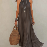 LIRA | Maxi Kleid Halter Plissé Hall