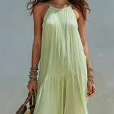 LIVIA | Maxi Abito Boho Roheline Pistaatsia