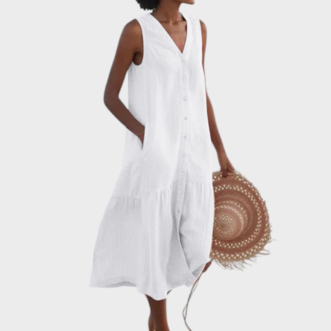 Vita - Elegantne ja Mugav V-kaelusega Kleit