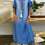 Ibiza | Moodne Denim Maxikleid