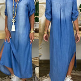 Ibiza | Moodne Denim Maxikleid