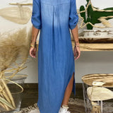 Ibiza | Moodne Denim Maxikleid