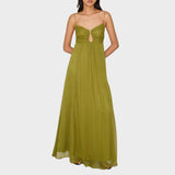 Bela - Maxi Kleid Sügava Dekoltee'ga