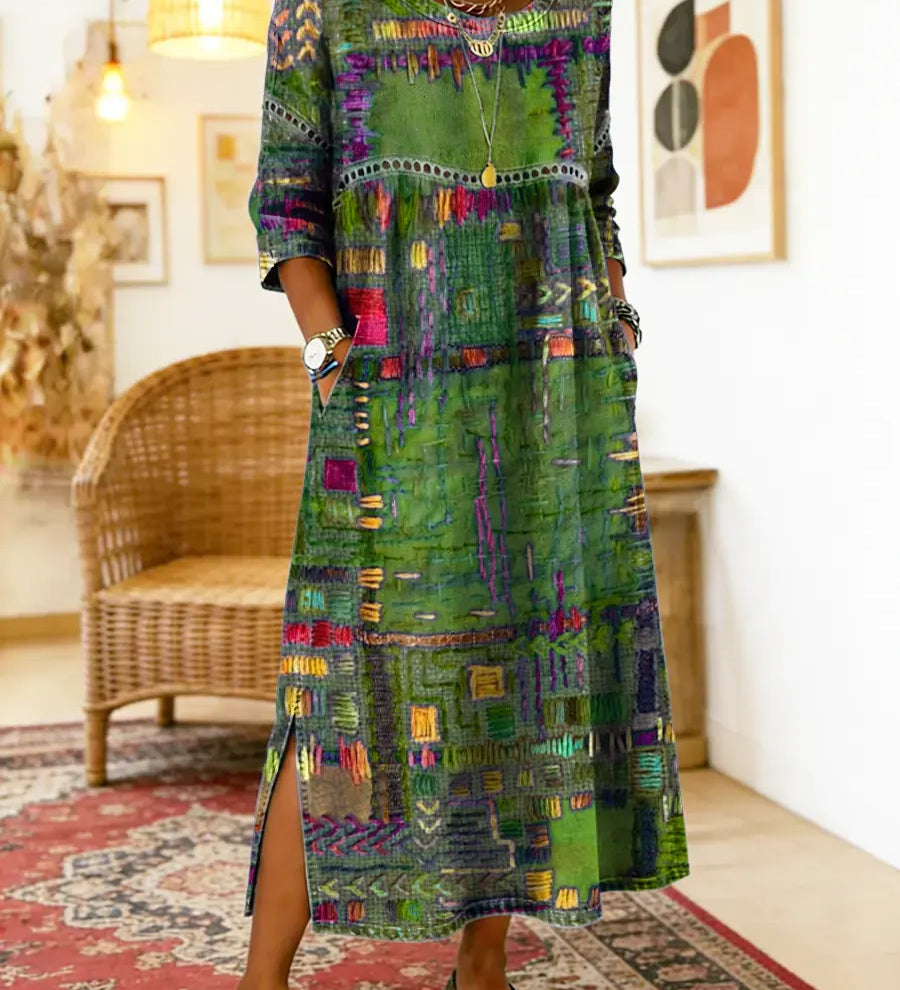 Manuela | Elegantne Patchwork Musterkleit