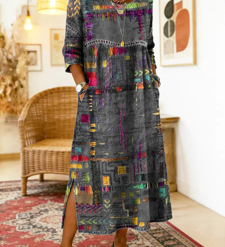 Manuela | Elegantne Patchwork Musterkleit