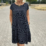 Nelia™ - Kerge suvine kleit mustriga