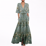 Valentina | Elegantsed Maxi Kleit Sügava Kraega