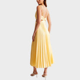 Katarina - Elegantne V-kaelusega Plisseeritud Kleit