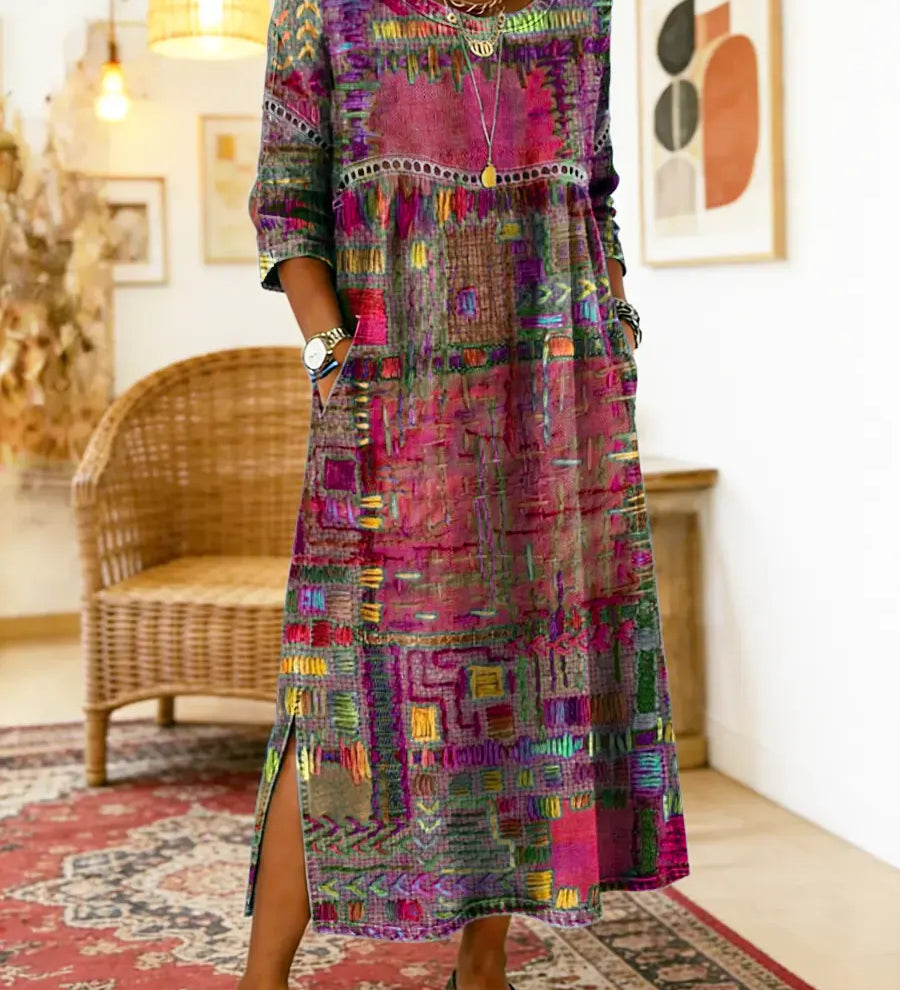 Manuela | Elegantne Patchwork Musterkleit