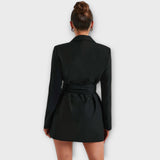 V-kaelusega Blazer-stiilis Kleit