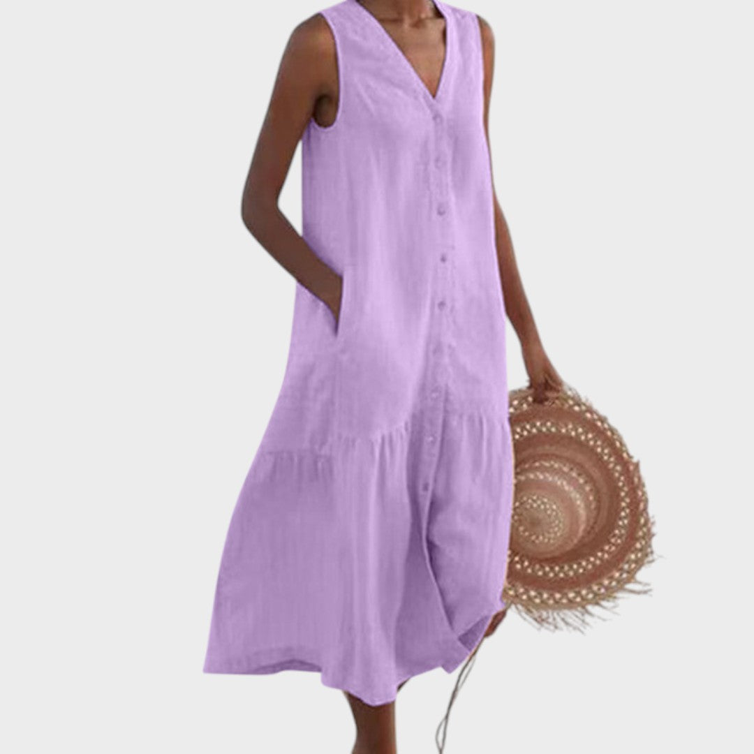 Vita - Elegantne ja Mugav V-kaelusega Kleit