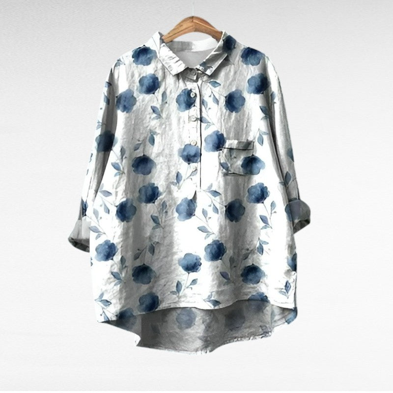 Camille | Elegantne Linane Bluus Suveks