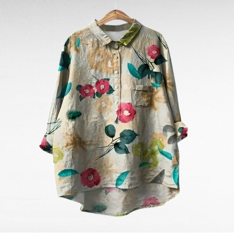 Camille | Elegantne Linane Bluus Suveks