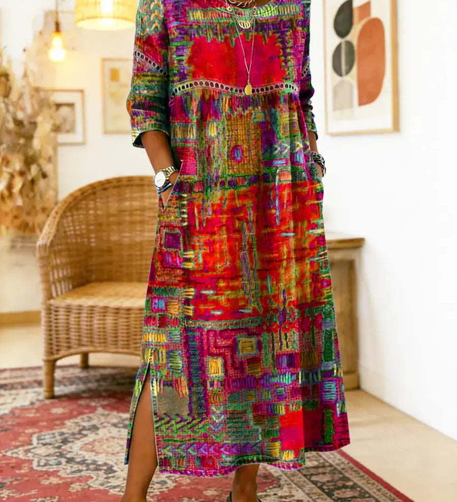Manuela | Elegantne Patchwork Musterkleit