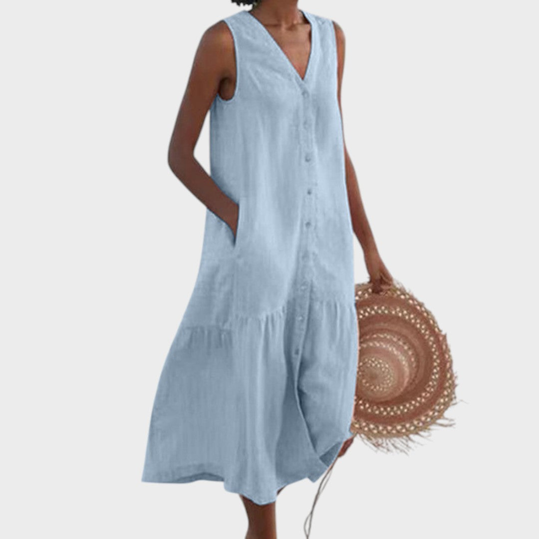 Vita - Elegantne ja Mugav V-kaelusega Kleit