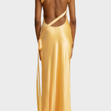 Lucra - Maxi Kleid mit Rippdetails, Trägern und Offenem Rücken