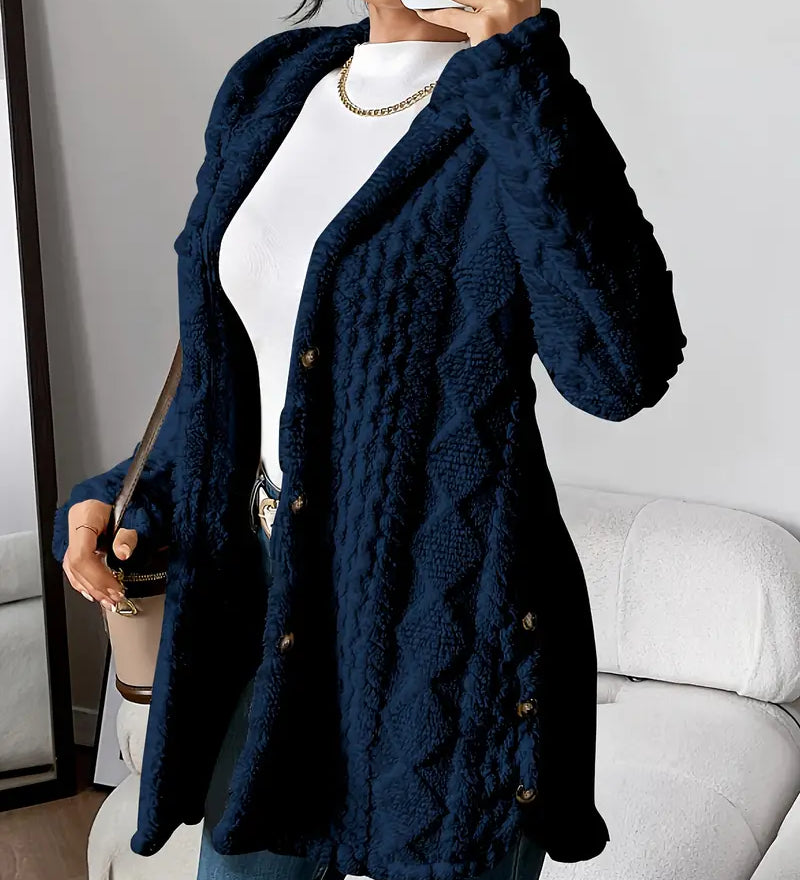 Sarahi™ | Kapuutsiga Karvane Mantel