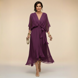 Marta™- V-kaelusega Chiffon Kleit