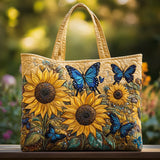 Borsa Artigianale Girasoli ja Sinised Liblikad