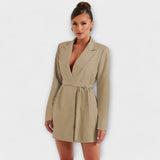 V-kaelusega Blazer-stiilis Kleit
