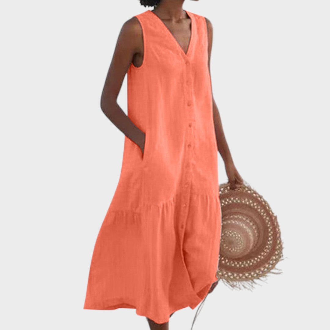 Vita - Elegantne ja Mugav V-kaelusega Kleit