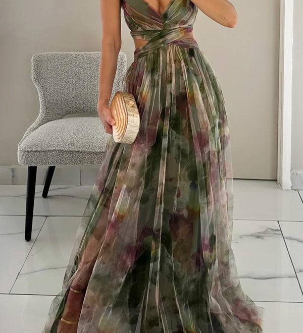 Giselle | Lummav Maxi-kleit lilleprindiga