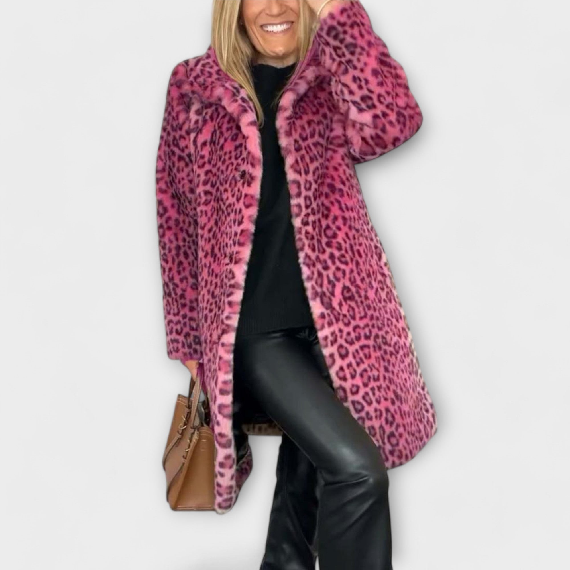 Jessica – Stiilne leopardimustriga mantel