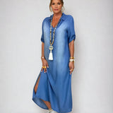 Ibiza | Moodne Denim Maxikleid