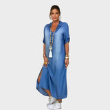 Maja™ – Denim Kleid mit Seitenschlitz