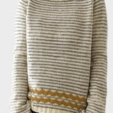 Teja - Naiste igapäevane pullover peente triipudega