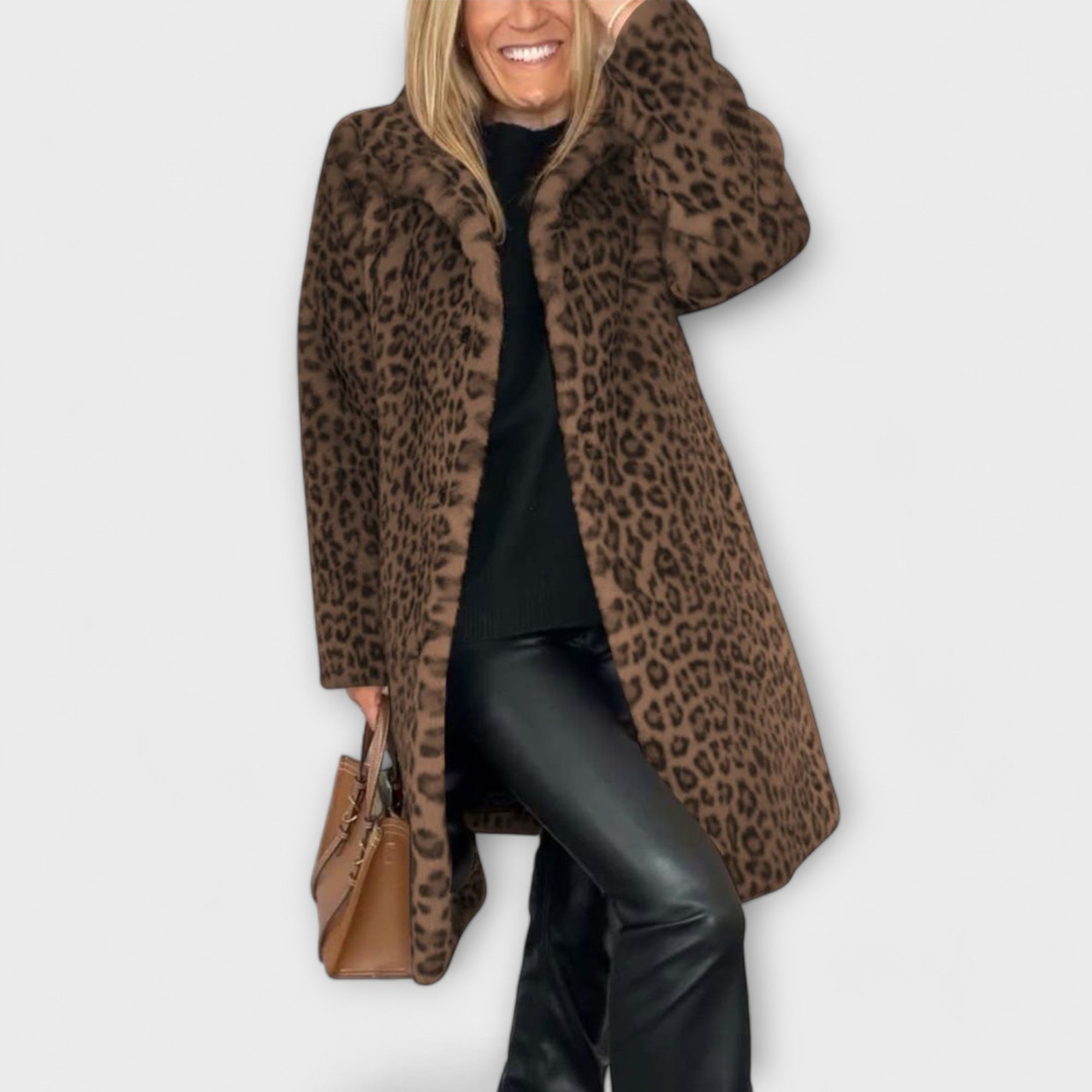 Jessica – Stiilne leopardimustriga mantel