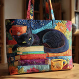 Borsa Artigianale Chat Noir koos Raamatute ja Tassidega