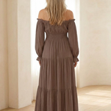 Adira | Õlavarrega Smock-Maxikleid