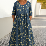Eliza™ | Elegantne Lilleline Midi Kleit