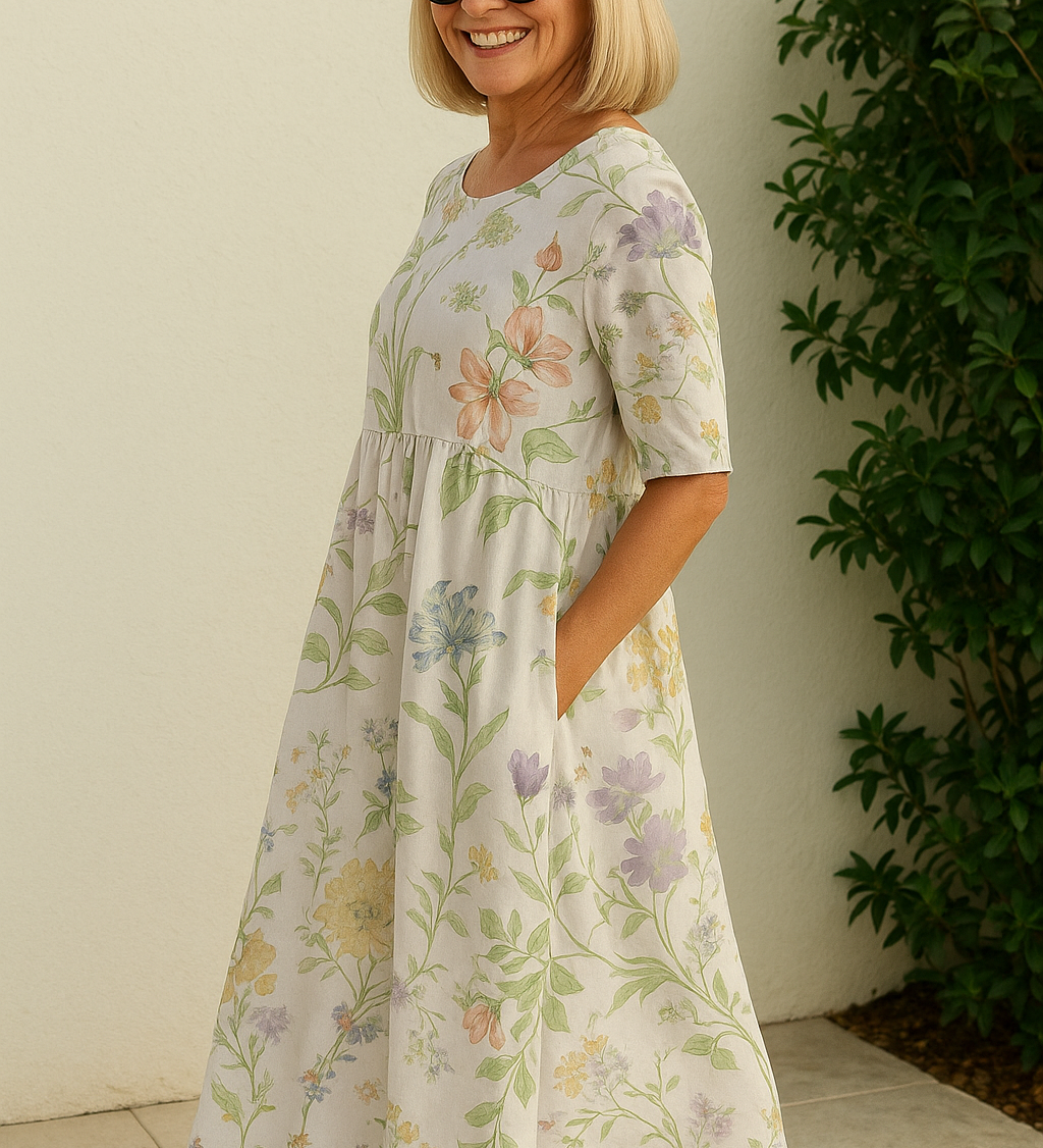 Eliza™ | Elegantne Lilleline Midi Kleit