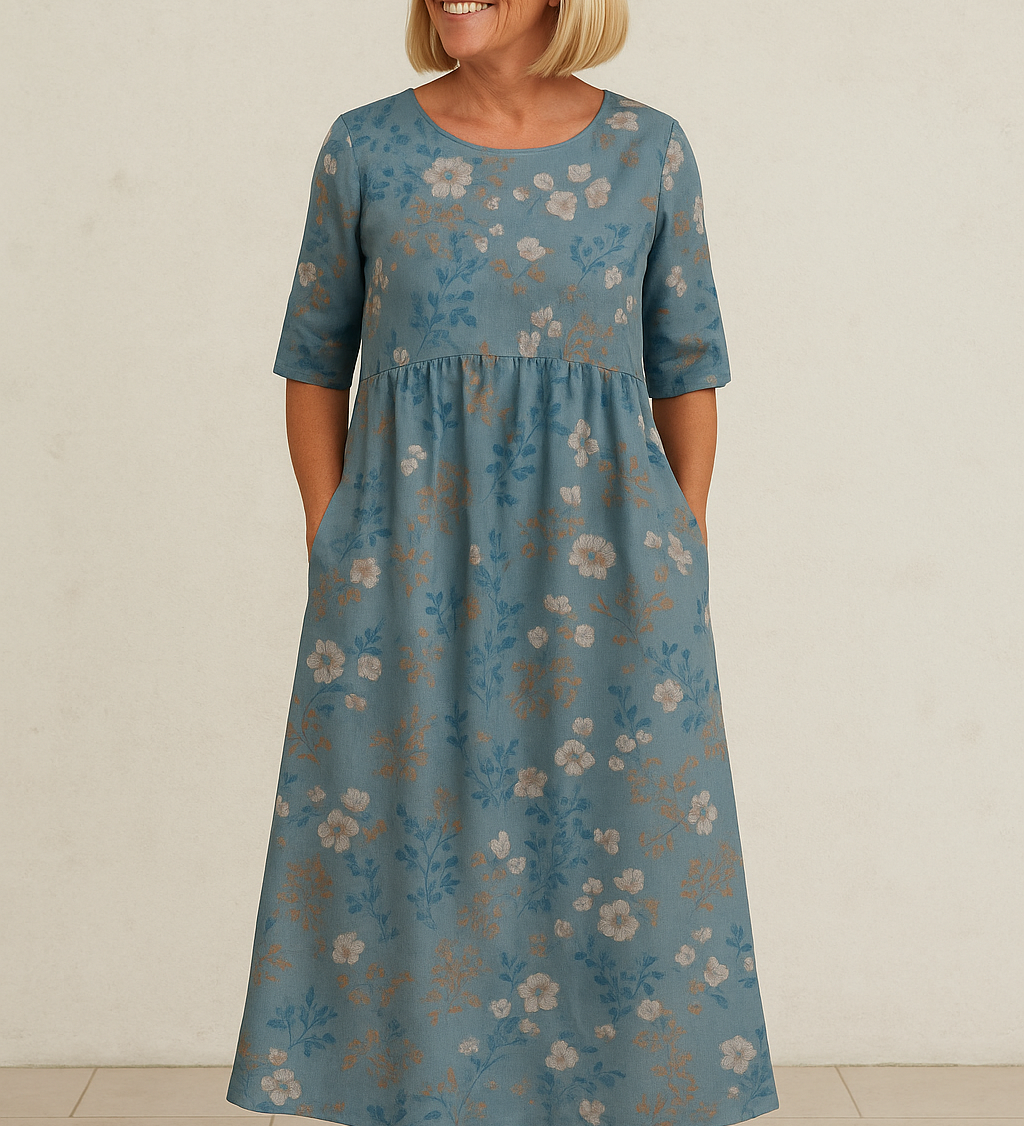 Eliza™ | Elegantne Lilleline Midi Kleit