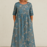 Eliza™ | Elegantne Lilleline Midi Kleit