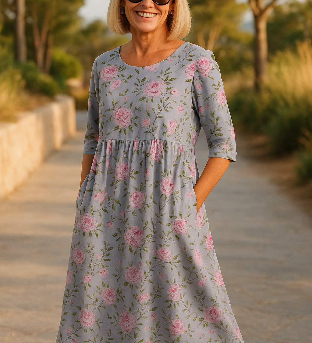 Eliza™ | Elegantne Lilleline Midi Kleit