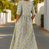 Eliza™ | Elegantne Lilleline Midi Kleit