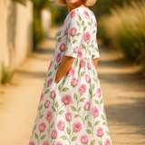 Eliza™ | Elegantne Lilleline Midi Kleit