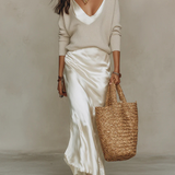 Elena | Satiinist Midi Kleit