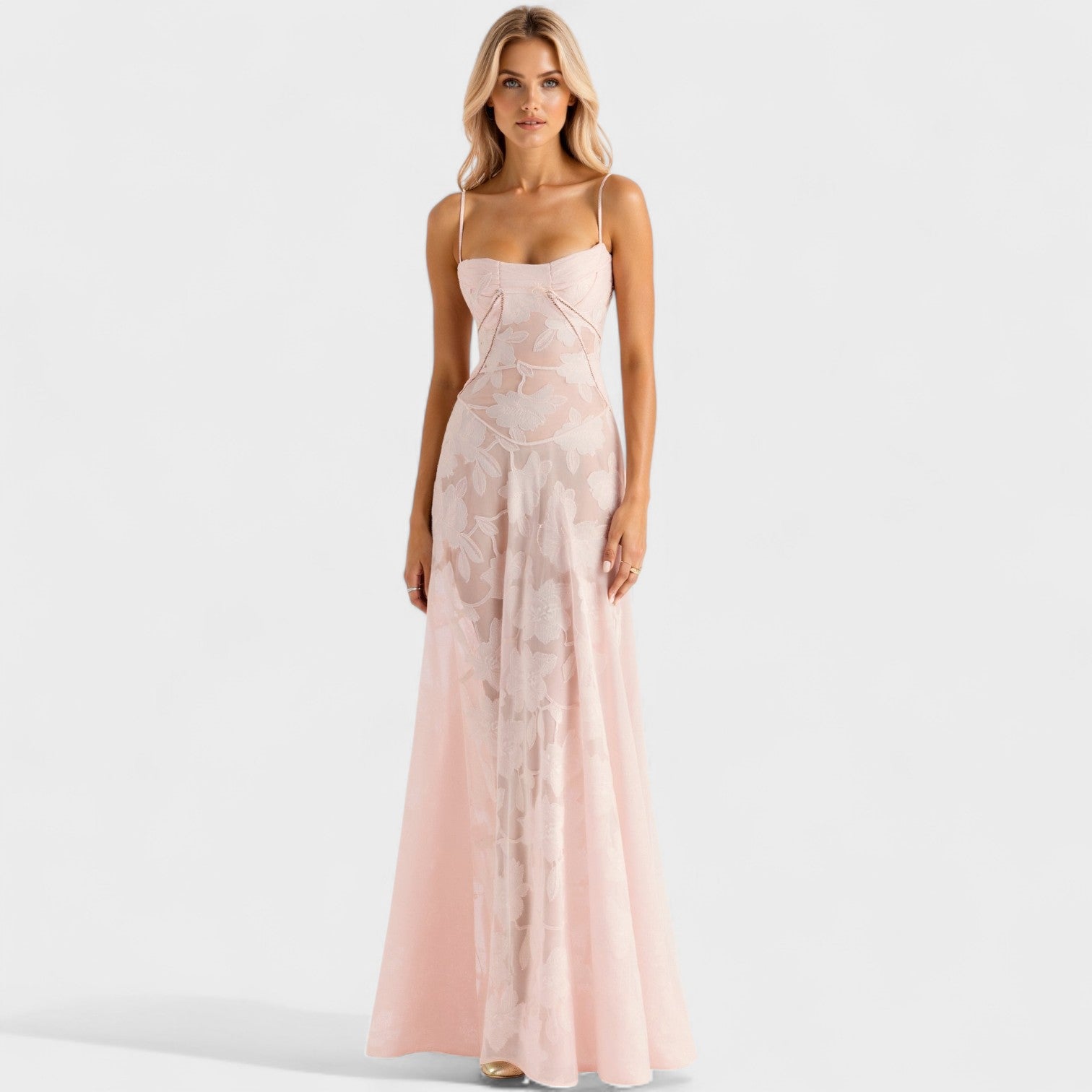 Verona - Maxi Kleid mit Floralspitze