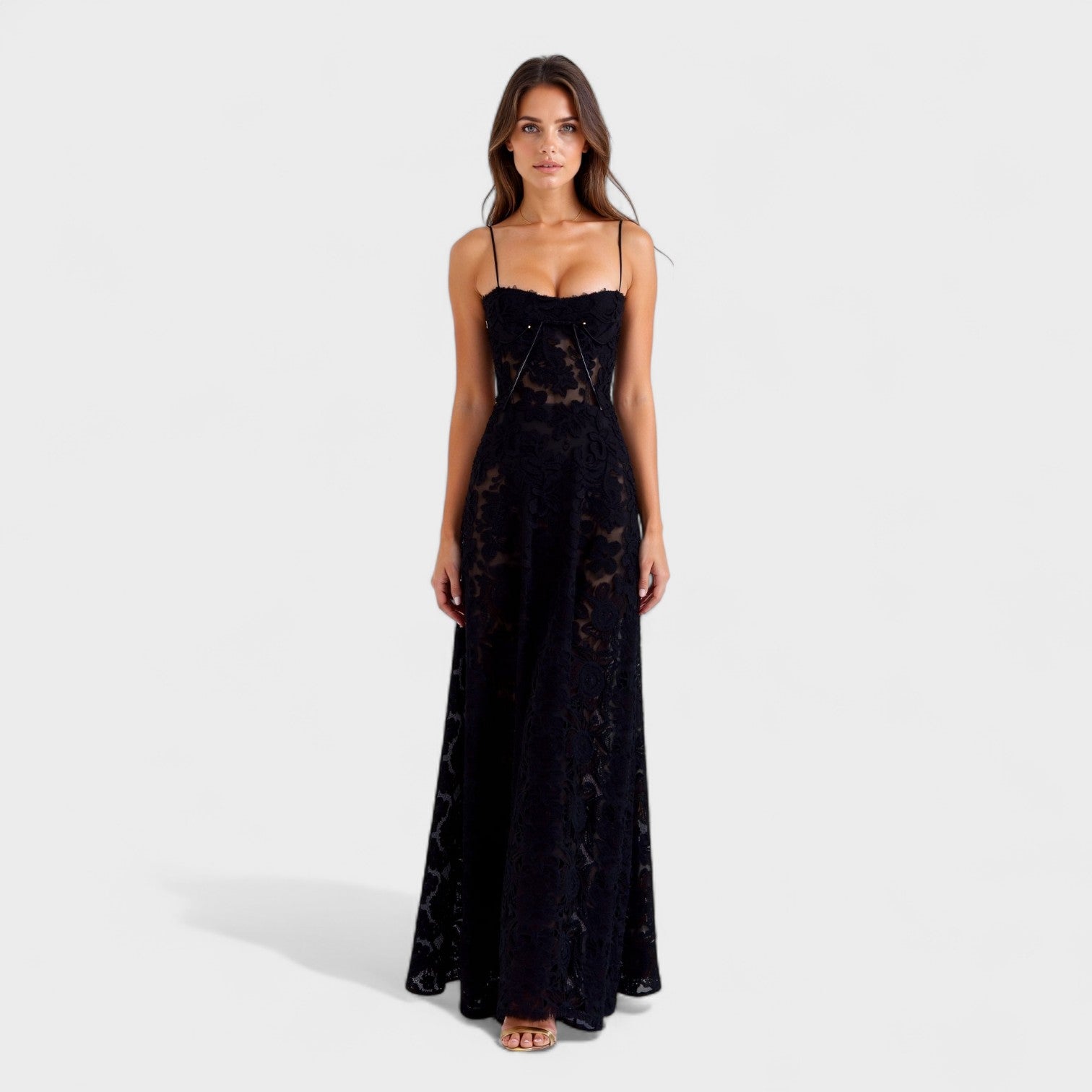 Verona - Maxi Kleid mit Floralspitze