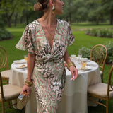 Clarandra™  Elegantne midi kleit