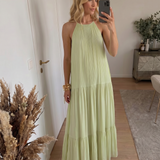 LIVIA | Maxi Abito Boho Roheline Pistaatsia