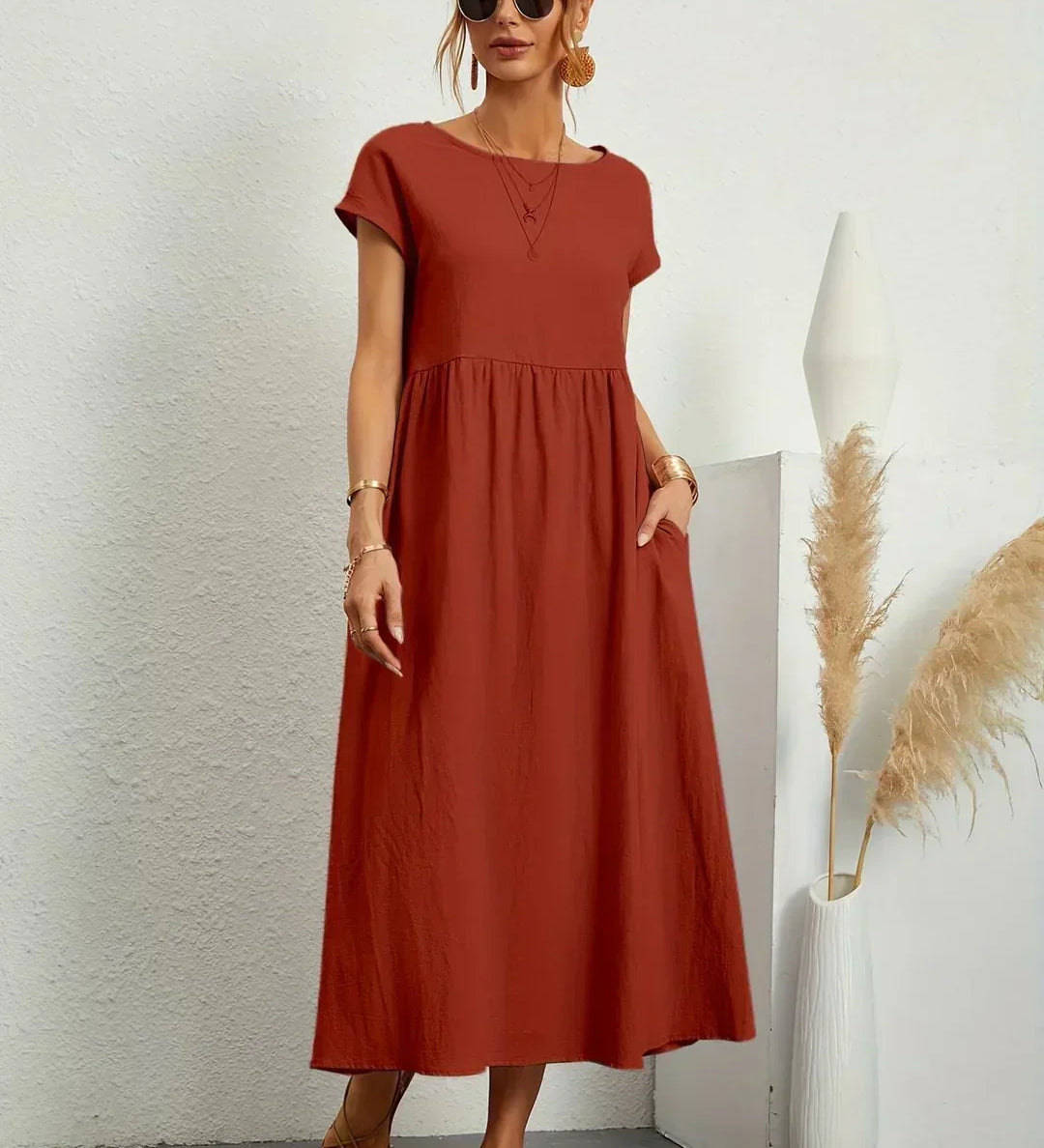 Gabrielle™ - Elegantne Voolav Midi Kleit