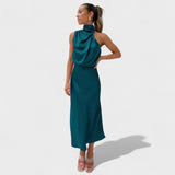 Alda - Elegantes Satin Kleid